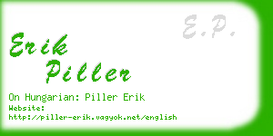 erik piller business card